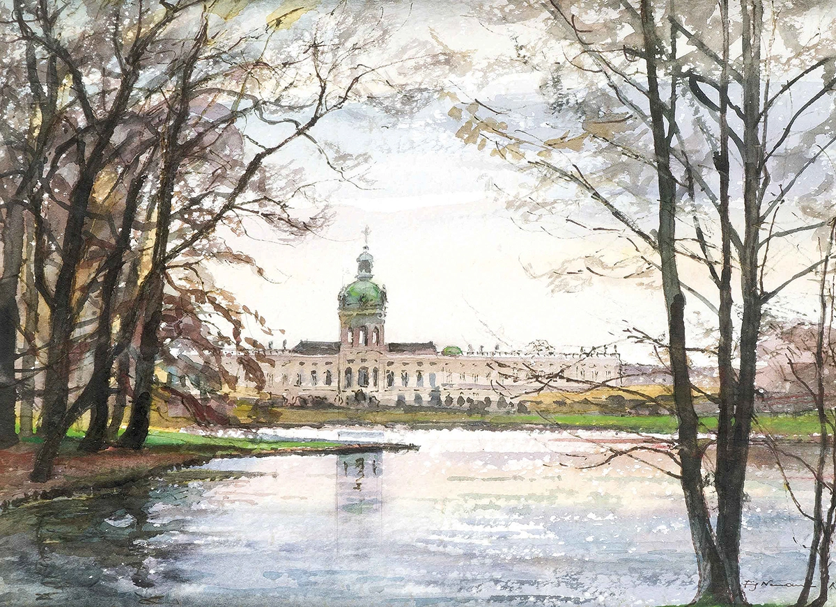 Fritz Neumann painting of Schloss Charlottenburg