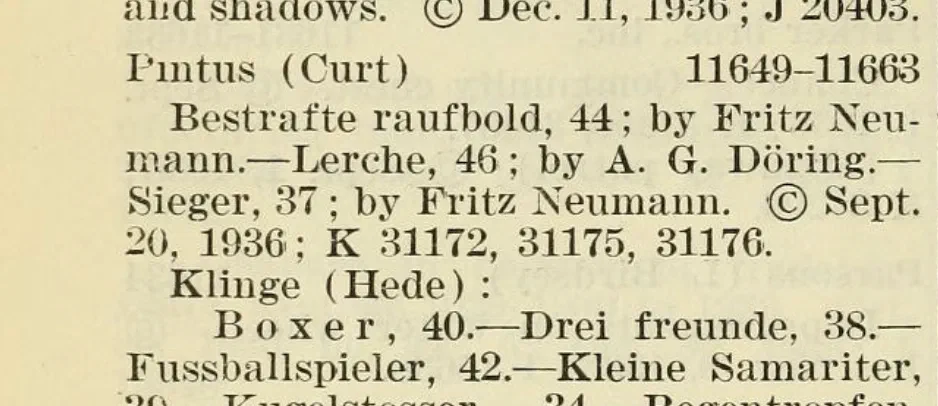 Catalog of Copyright Entries, New Series. Part 4: Works of Art 1936: Vol 31 No 1-4, Page 228