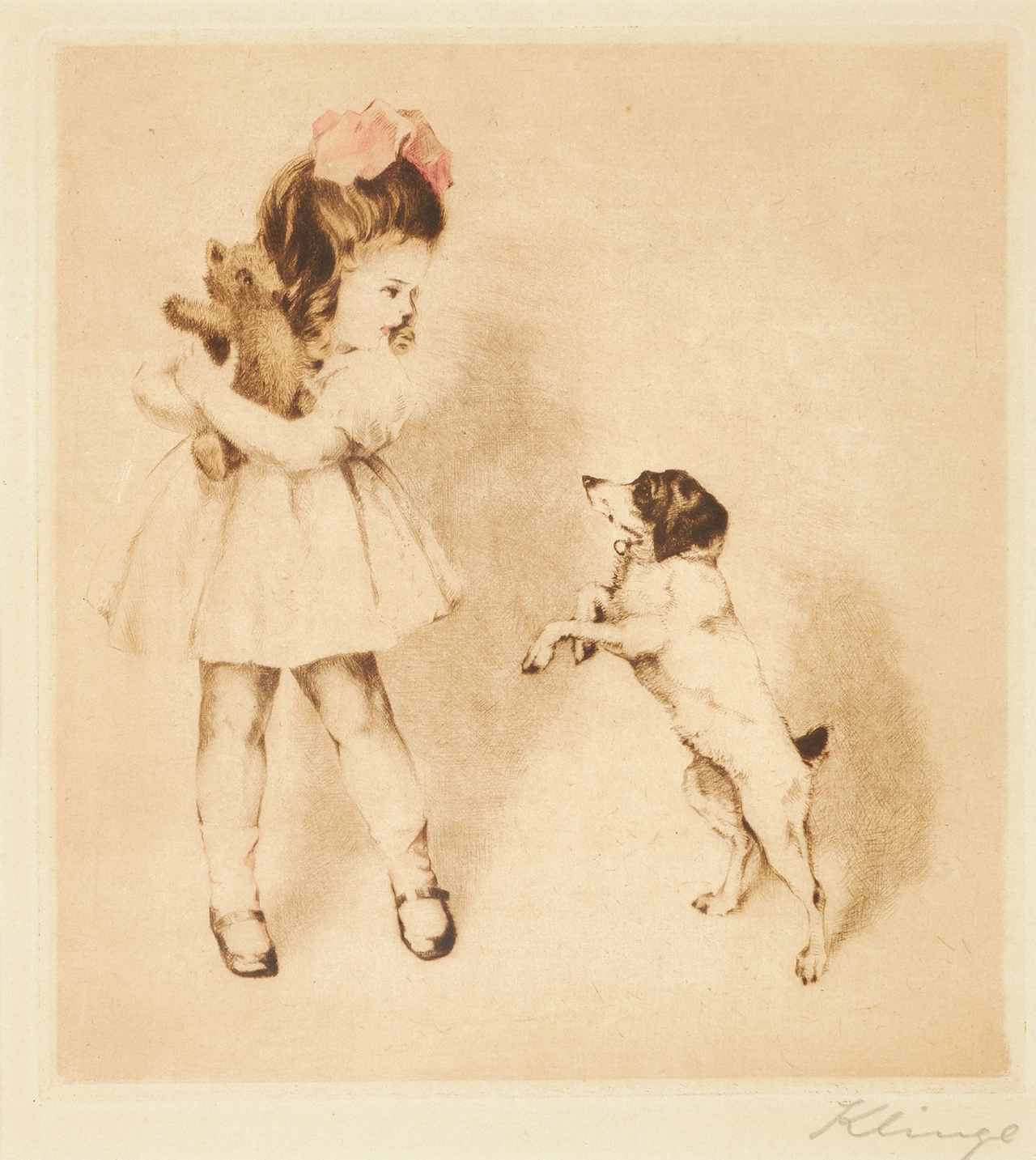 Hedwig Klinge Girl and dog