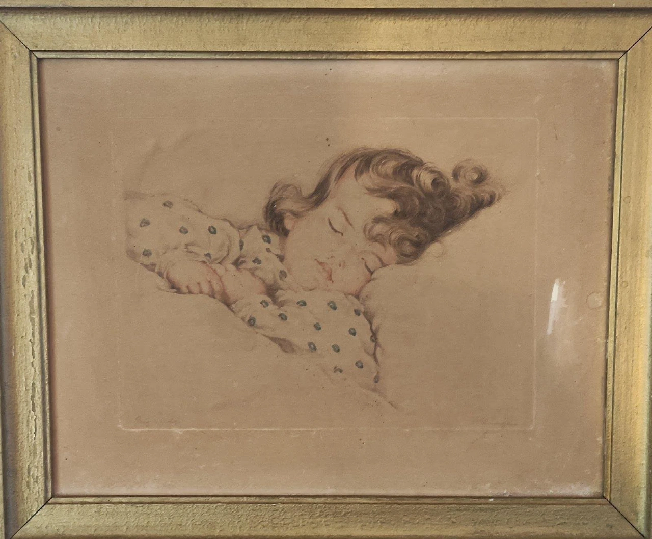 Hedwig Klinge Small child in bed